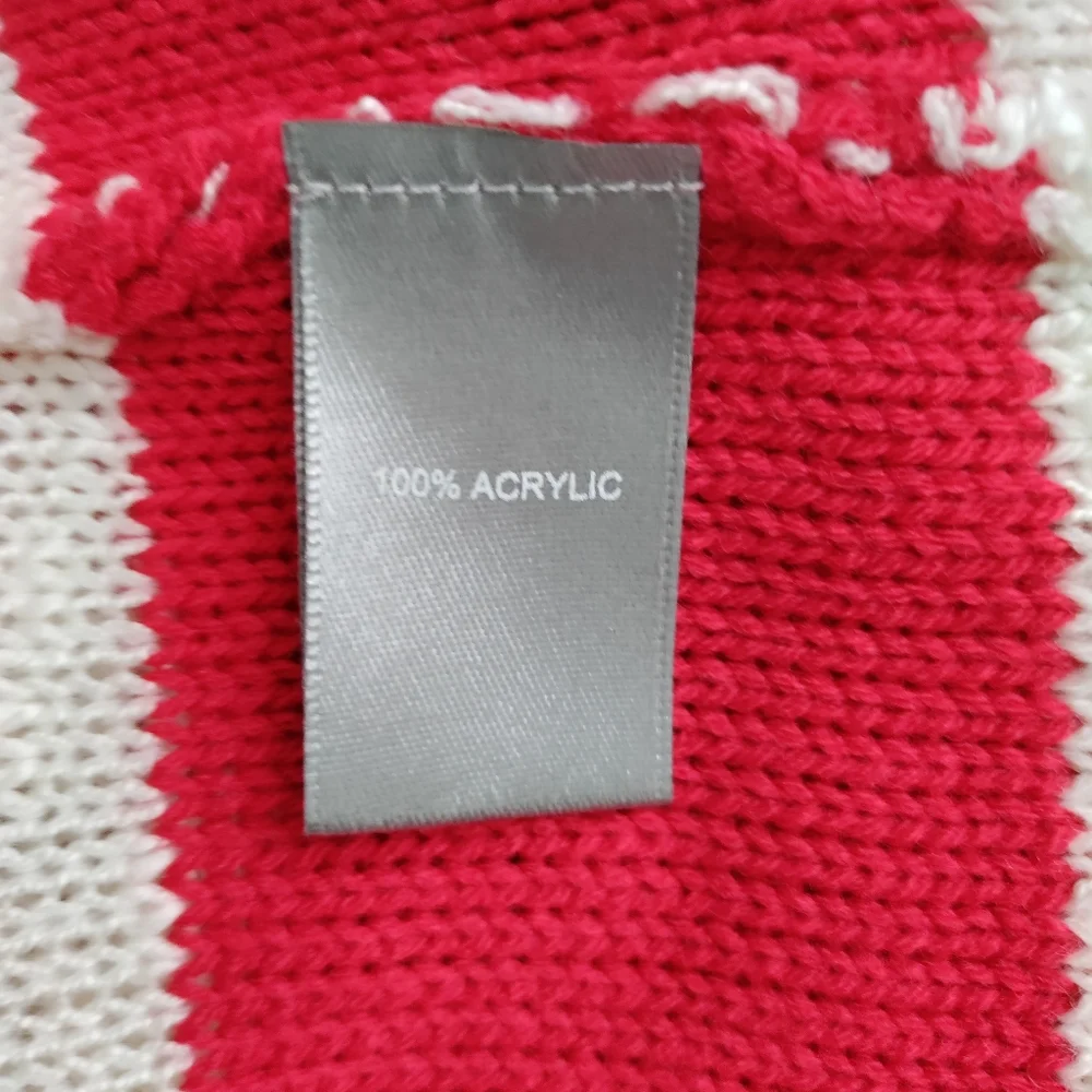 Marled Knit Pullover Sweater Stripe American Flag Size XS Crew Neck Long Sleeve - Picture 5 of 8